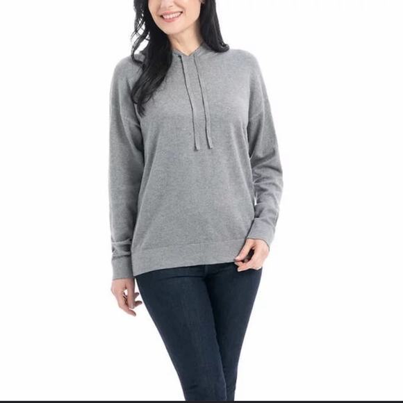 Hilary Radley | Gray Cozie Hoodie Sweater Size L - Picture 1 of 15